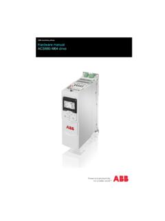 ABB machinery drives Hardware manual ACS880-M04 drive