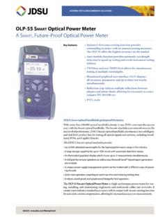 OLP-55 S Optical Power Meter A S , Future-Proof Optical ...