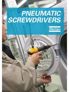 Pneumatic screwdrivers - Atlas Copco