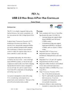 FE1.1 USB 2.0 H SPEED 4-PORT H CONTROLLER