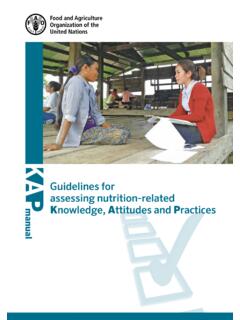 Guidelines for assessing nutrition-related knowledge ...