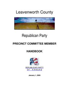 Precinct Committee Member Handbook - Official Website of ...