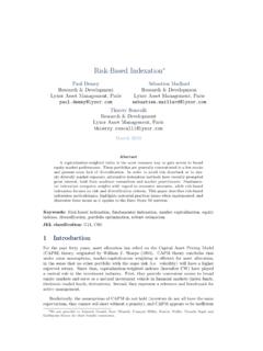 Risk-BasedIndexation - Thierry Roncalli