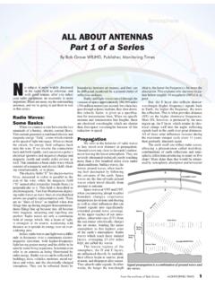 ALL ABOUT ANTENNAS Part 1 of a Series - …