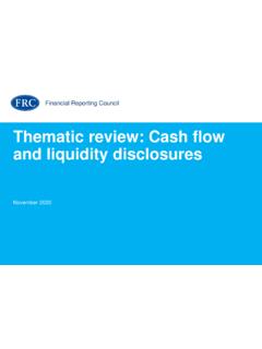 Thematic review: Cash flow and liquidity disclosures