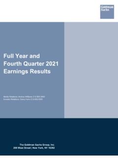 Full Year and Fourth Quarter 2021 Earnings Results