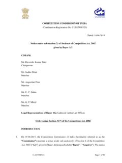 COMPETITION COMMISSION OF INDIA - cci.gov.in