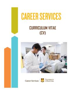 CURRICULUM VITAE (CV) - University of Manitoba