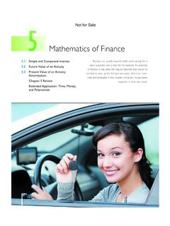Mathematics of Finance - Pearson