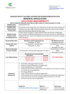 DEKALB COUNTY ALCOHOL LICENSE AND BUSINESS …
