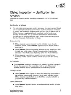 Ofsted inspections - clarification for schools - GOV.UK