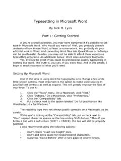 Typesetting in Microsoft Word - SelfPublishing