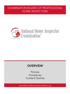 OVERVIEW - National Home Inspector Examination