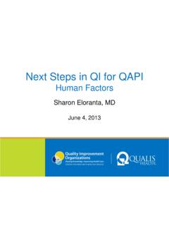 Next Steps in QI for QAPI - Qualis Health