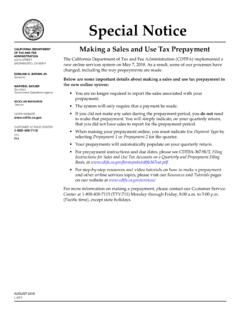 Making a Sales and Use Tax Prepayment - California