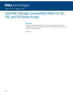 Dell EMC Storage Compatibility Matrix for SC, PS, and FS ...