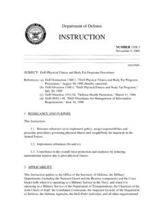 DOD INSTRUCTION 1308 - Executive Services Directorate