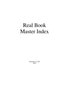 Real Book Master Index - getreitel.com