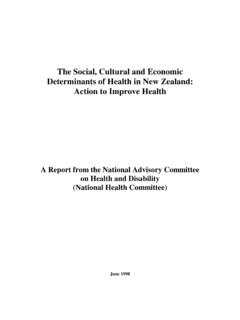 The Social, Cultural and Economic Determinants of Health ...