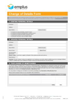 Change of Details Form - Emplus