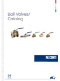 Ball Valves/ Catalog - Conti Rubinetterie