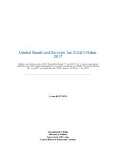 Central Goods and Services Tax (CGST) Rules, 2017