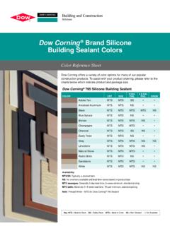 Dow Corning Silicone Building Sealant Color Chart