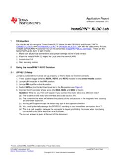 InstaSPIN(tm) BLDC Lab - TI.com
