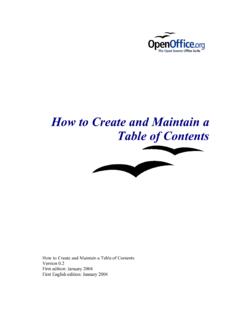 How to Create and Maintain a Table of Contents - Official Site