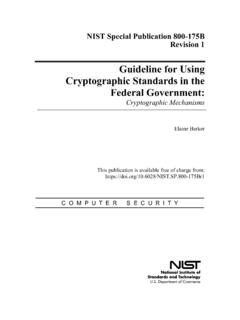 Guideline for Using Cryptographic Standards in the Federal ...