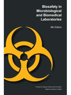 Biosafety in Microbiological and Biomedical Laboratories ...