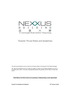 Tenants’ Fit-out Rules and Guidelines - Nexxus Building