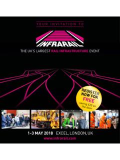1-3 MAY 2018 EXCEL, LONDON, UK - infrarail.com