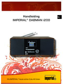 Handleiding IMPERIAL DABMAN i200