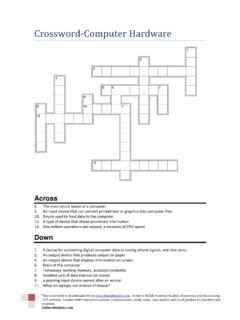 Crossword-Computer Hardware - dineshbakshi.com