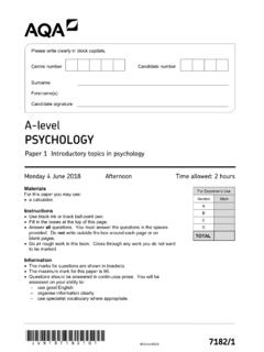 Question paper (A-level) : Paper 1 Introductory ... - AQA
