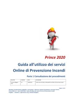 Guida all utilizzo dei servizi Online di Prevenzione Incendi