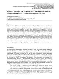 DOI: You are Cancelled: Virtual Collective Consciousness ...
