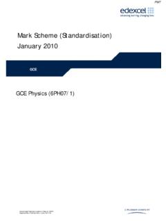 Mark Scheme (Standardisation) January 2010