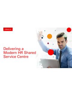 Delivering a Modern HR Shared Service Centre - Oracle