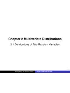 Chapter 2 Multivariate Distributions - University of Iowa