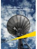 Top 10 risks in telecommunications 2014 - EY