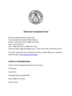Informal Complaint Form
