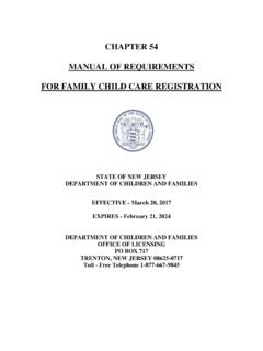 CHAPTER 54 MANUAL OF REQUIREMENTS FOR FAMILY …