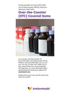 Over-the-Counter (OTC) Covered Items