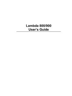 Lambda 800/900 User’s Guide - The Surplus Server