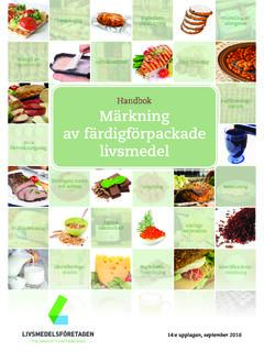 Handbok M&#228;rkning av f&#228;rdigf&#246;rpackade livsmedel