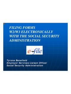FILING FORMS W2/W3 ELECTRONICALLY WITH THE SOCIAL …