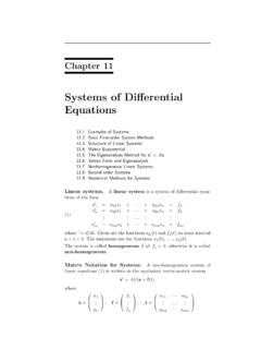Systems of Diﬀerential Equations - University of Utah