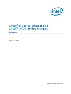 Intel&#174; 5 Series Chipset and Intel&#174; 3400 Series Chipset ...